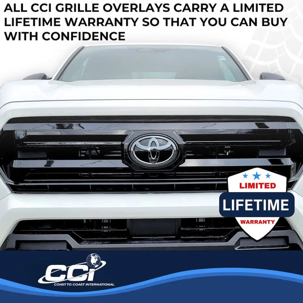 Coast2Coast Limited Lifetime Warranty Grille Insert GI202Black - Black GI 24-25 Tacoma SR SR5 1PC GL GI202BLK