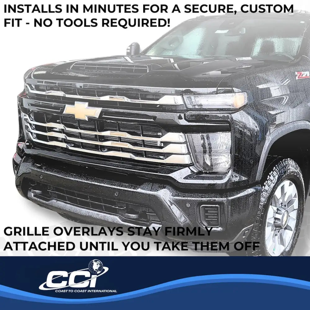 Coast2Coast Limited Lifetime Warranty Grille Insert GI208 - Chrome GI 24-25 Slvrd 2500 WT LT 4PC