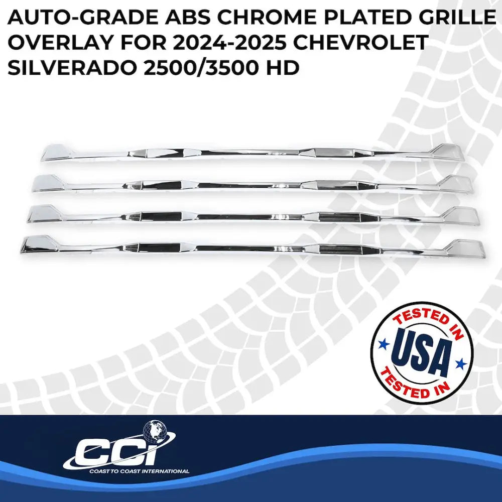 Coast2Coast Limited Lifetime Warranty Grille Insert GI208 - Chrome GI 24-25 Slvrd 2500 WT LT 4PC