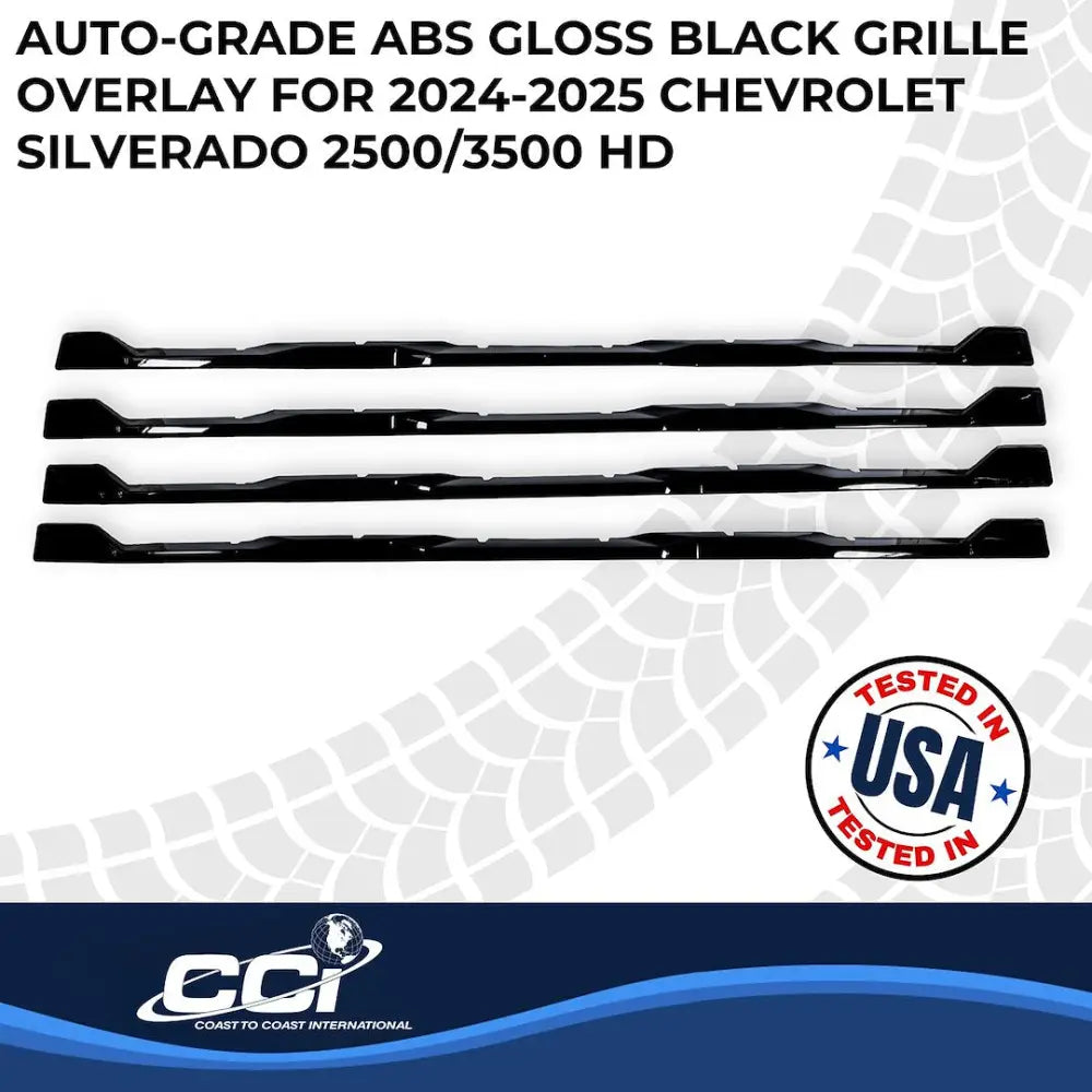 Coast2Coast Limited Lifetime Warranty Grille Insert GI208Black - GI 24-25 Slvrd 2500 WT LT GL BK 4PC GI208BLK