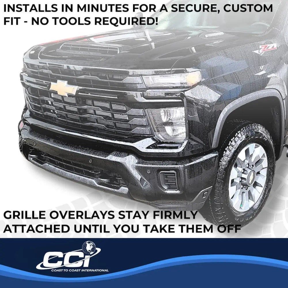 Coast2Coast Limited Lifetime Warranty Grille Insert GI208Black - GI 24-25 Slvrd 2500 WT LT GL BK 4PC GI208BLK
