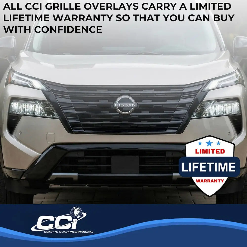 Coast2Coast Limited Lifetime Warranty Grille Insert GI209Black - Black GI 24-26 Nissan Rogue GL 7PC GI209BLK