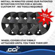Coast2Coast Limited Lifetime Warranty Wheel Cover 56317CB - Charcoal Black WC 23-25 Prius LE 17