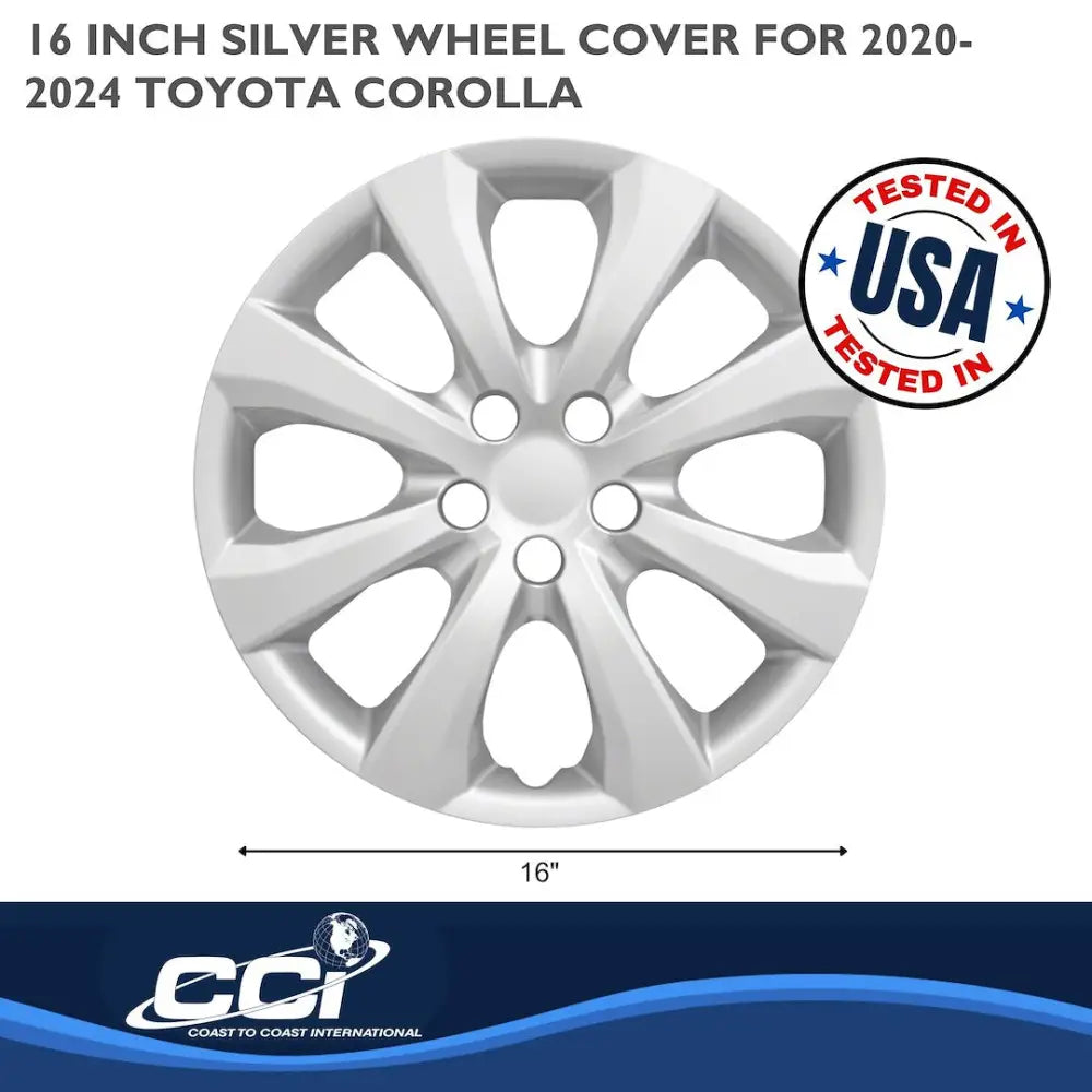Coast2Coast Limited Lifetime Warranty Wheel Cover IWC54216S - Silver WC 20-25 Corolla 15 Spk