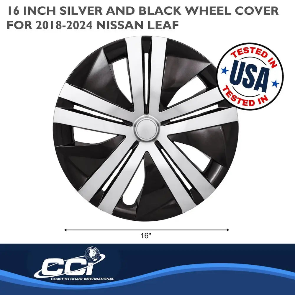 Coast2Coast Limited Lifetime Warranty Wheel Cover IWC55116SB - Silver Black WC 18-25 Leaf 16 10 Spk