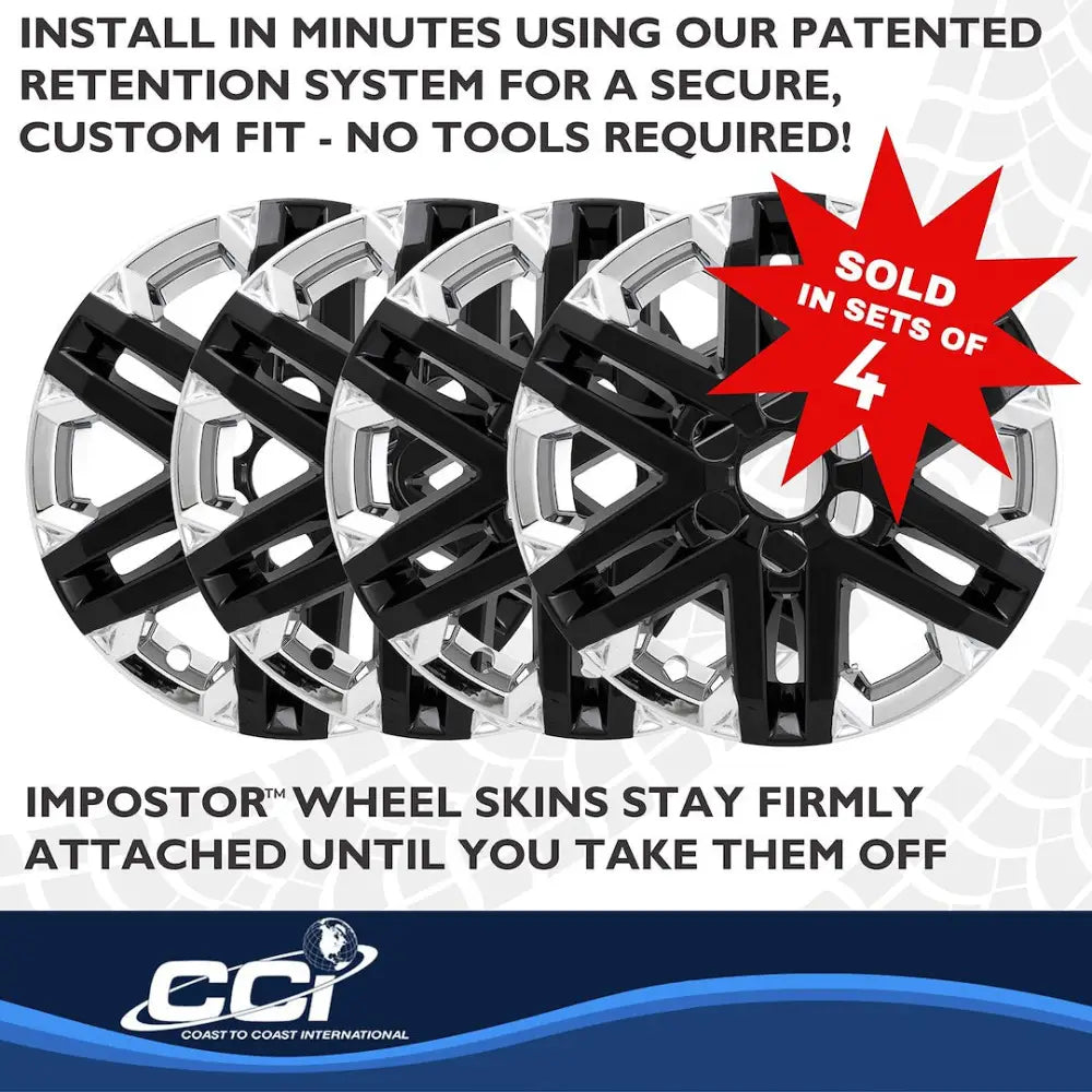 Coast2Coast Limited Lifetime Warranty Wheel Skin IMP505XB - Chrome Black Imp 22-25 Tundra GL 18