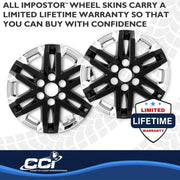 Coast2Coast Limited Lifetime Warranty Wheel Skin IMP505XB - Chrome Black Imp 22-25 Tundra GL 18