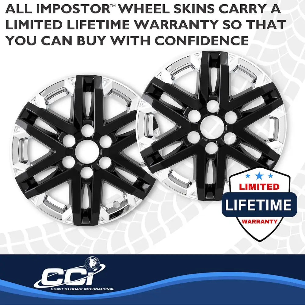 Coast2Coast Limited Lifetime Warranty Wheel Skin IMP505XB - Chrome Black Imp 22-25 Tundra GL 18