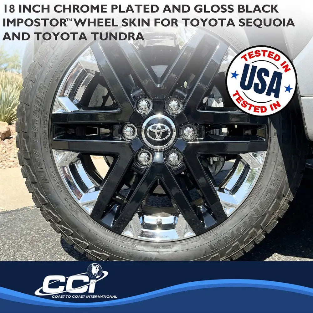Coast2Coast Limited Lifetime Warranty Wheel Skin IMP505XB - Chrome Black Imp 22-25 Tundra GL 18