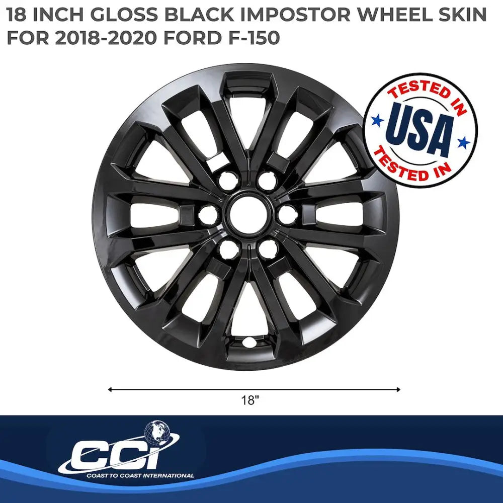 Coast2Coast Limited Lifetime Warranty Wheel Skin IMP506Black - Black WS 18-20 F150 GL 18 12 Spoke IMP506BLK