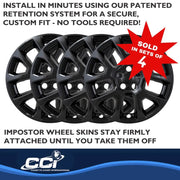 Coast2Coast Limited Lifetime Warranty Wheel Skin IMP507Black - Black WS 22-25 Compass GL 18 10 Spk IMP507BLK
