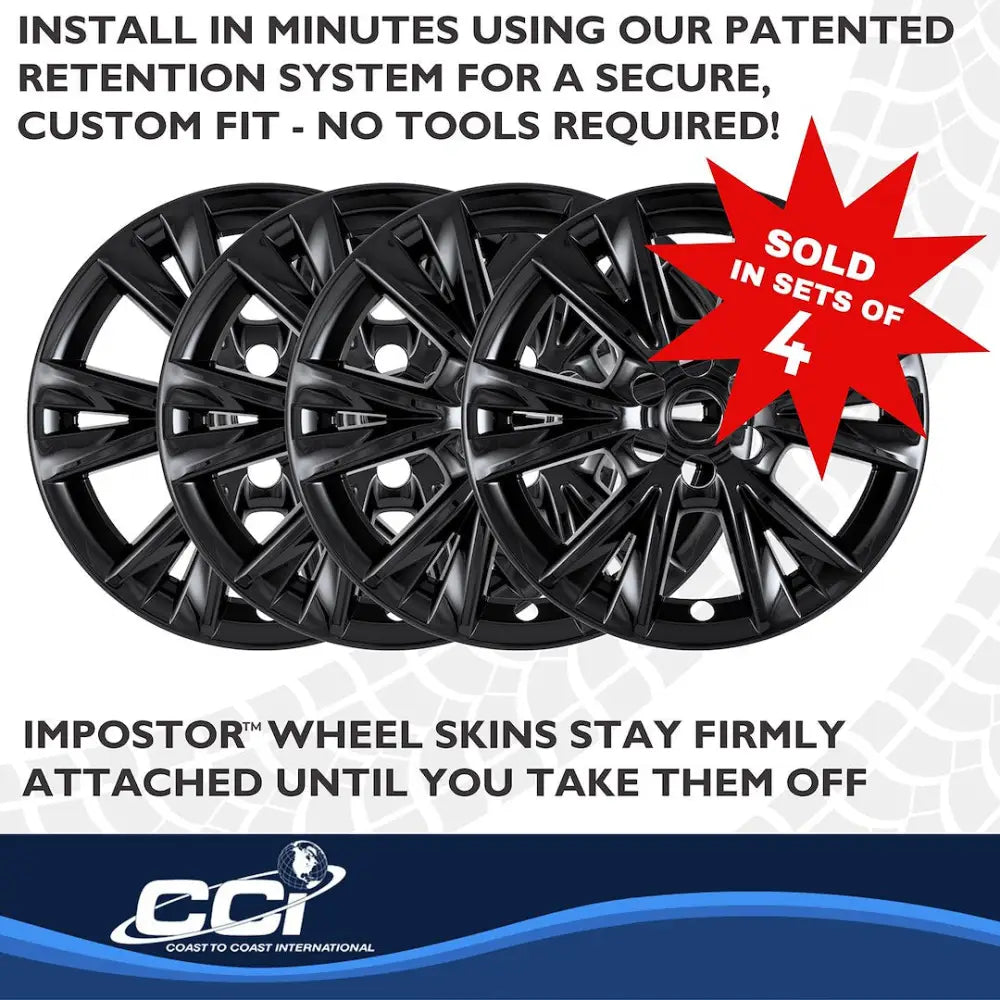 Coast2Coast Limited Lifetime Warranty Wheel Skin IMP518Black - Glossy Black WS 20-25 XT5 Finish 18 IMP518BLK