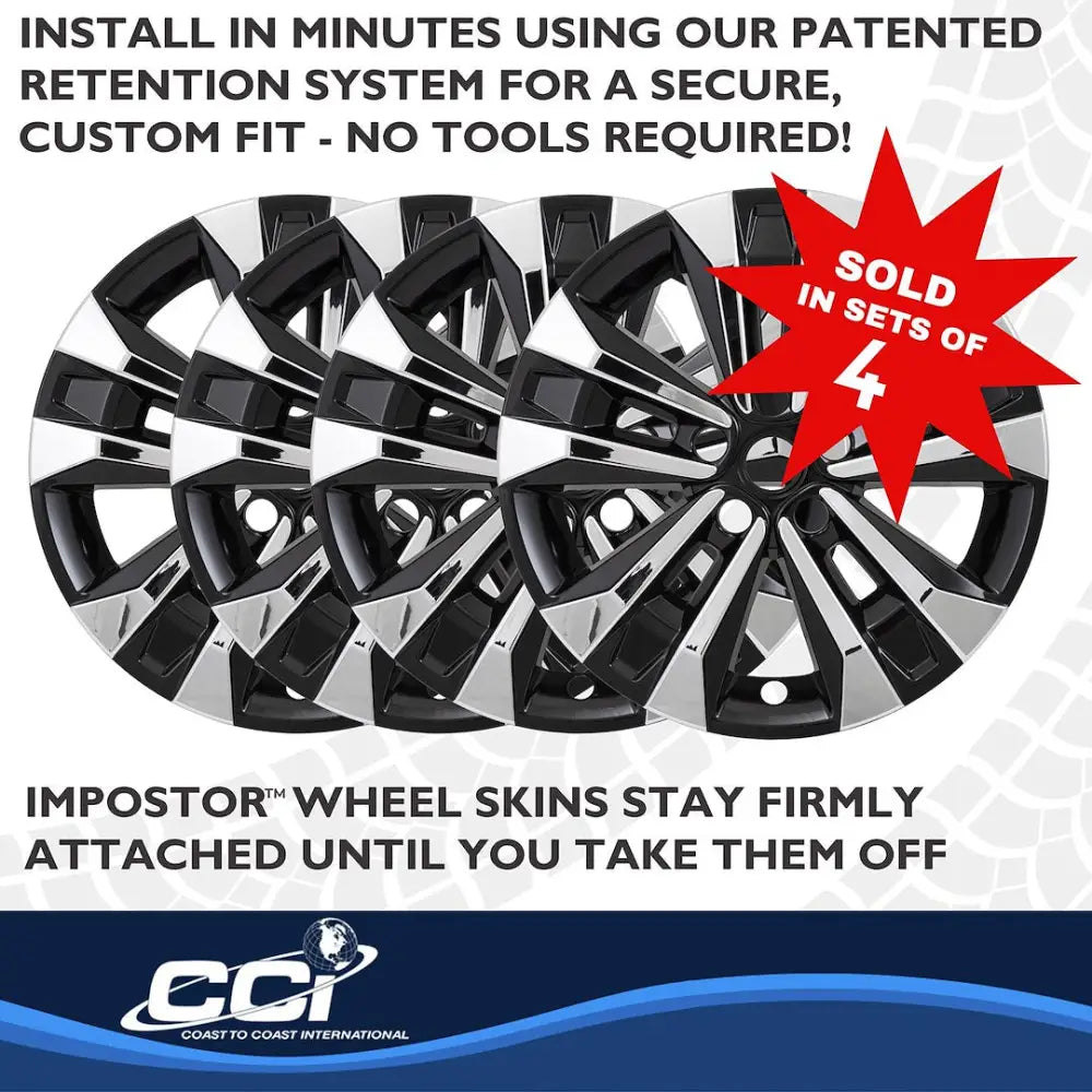 Coast2Coast Limited Lifetime Warranty Wheel Skin IMP522XB - Chrome Black Imp 25-26 Equinox LT 17