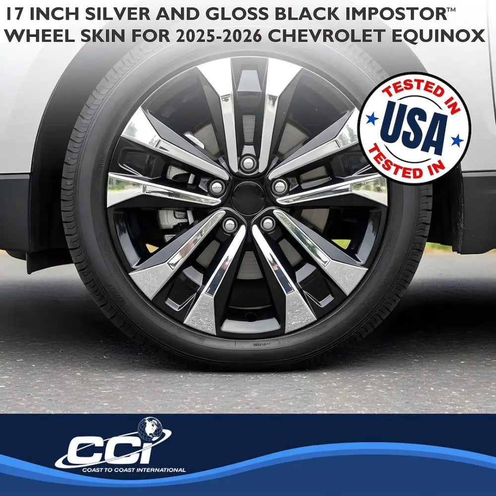 Coast2Coast Limited Lifetime Warranty Wheel Skin IMP522XB - Chrome Black Imp 25-26 Equinox LT 17