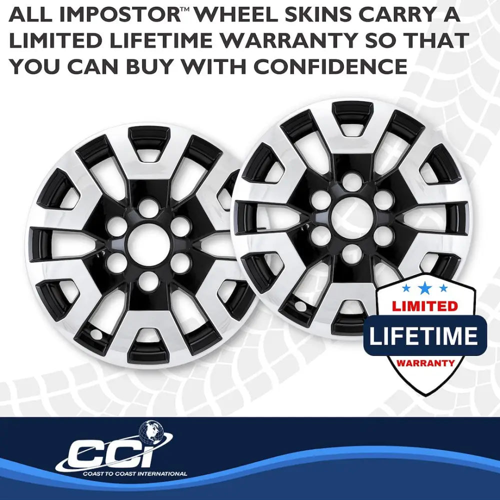Coast2Coast Limited Lifetime Warranty Wheel Skin IMP524XCB - Chrome Black Imp 24-25 Tacoma SR5 17