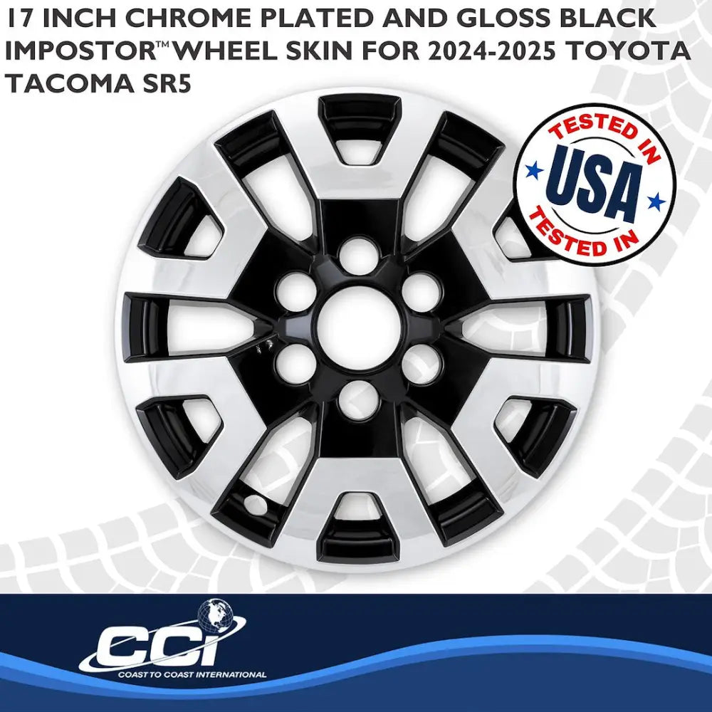 Coast2Coast Limited Lifetime Warranty Wheel Skin IMP524XCB - Chrome Black Imp 24-25 Tacoma SR5 17