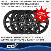 Coast2Coast Limited Lifetime Warranty Wheel Skin IMP527Black - Black Imp 17-23 Tesla Model 18 GL IMP527BLK