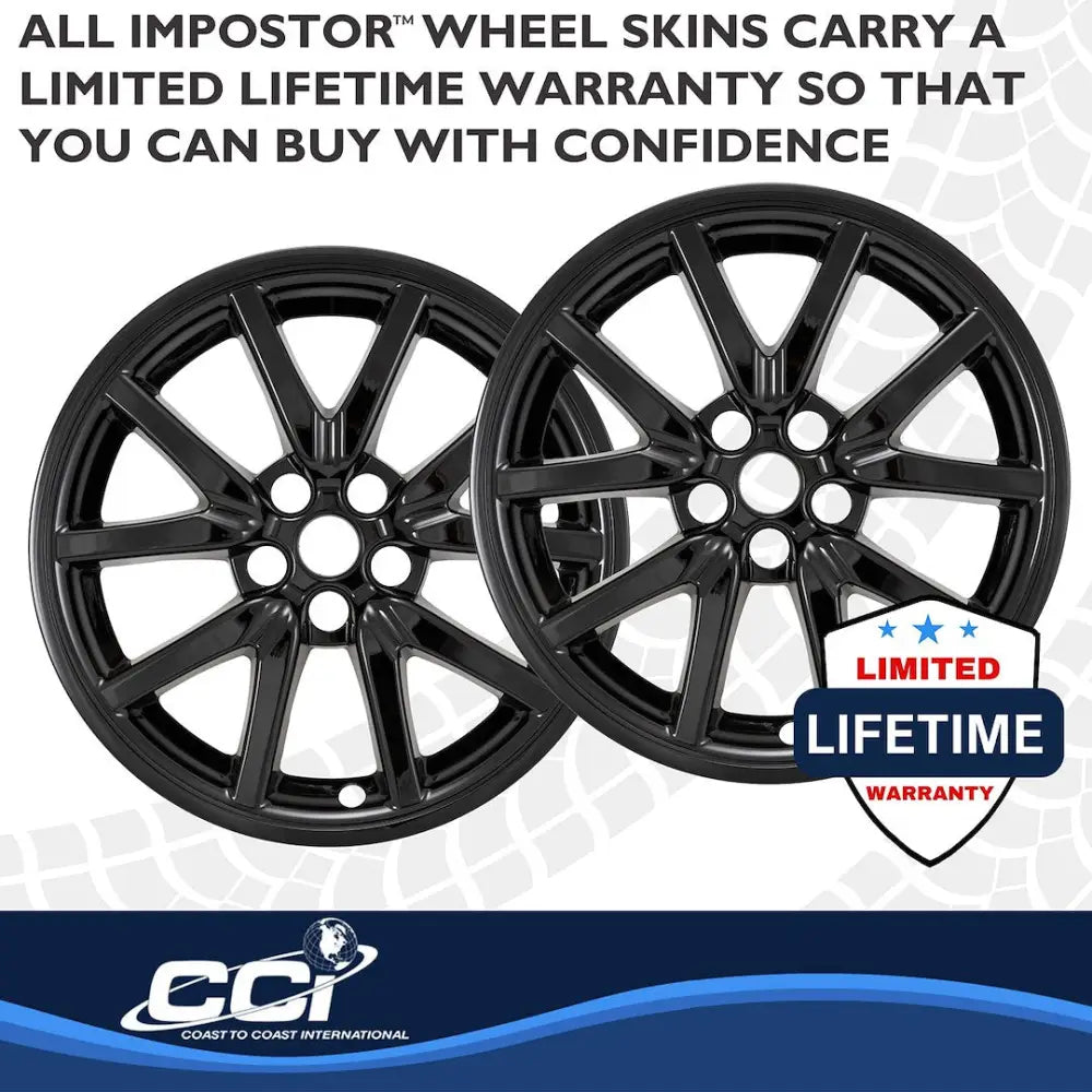 Coast2Coast Limited Lifetime Warranty Wheel Skin IMP527Black - Black Imp 17-23 Tesla Model 18 GL IMP527BLK