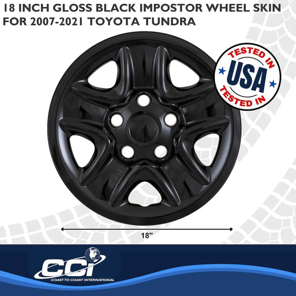 Coast2Coast Limited Lifetime Warranty Wheel Skin IMP77BLKN - WS 07-21 Tundra GL BK 18 Spoke