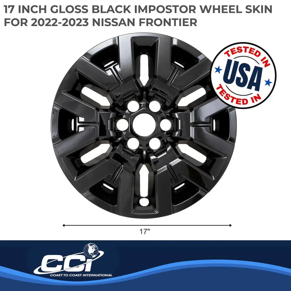 Coast2Coast Limited Lifetime Warranty Wheel Skin Iwcimp504Black - Imp 22-25 Frontier GL BK 17 SP IWCIMP504BLK
