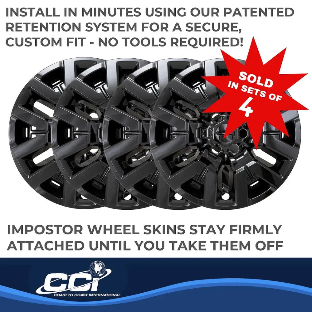 Coast2Coast Limited Lifetime Warranty Wheel Skin Iwcimp504Black - Imp 22-25 Frontier GL BK 17 SP IWCIMP504BLK