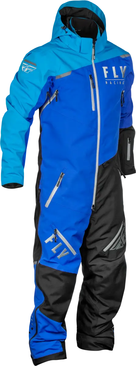 Blue and black snowsuit from Cobalt Shell Monosuit Blue/Grey 2x, great for powersports and outdoor fun