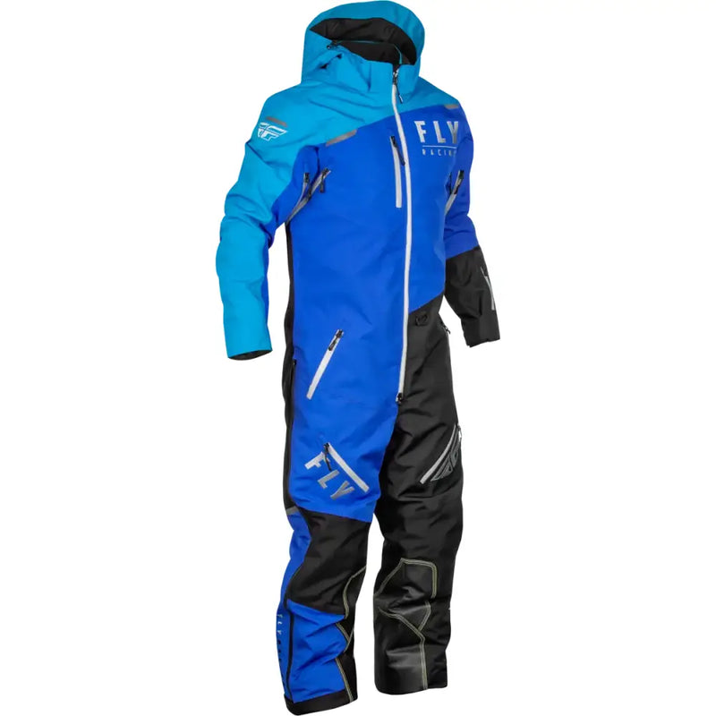 Blue and black snowsuit from Cobalt Shell Sb Monosuit for powersports, rugged style