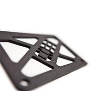 Dark gray stealth black hard pipe kit for Mitsubishi Evo X with open-frame grid pattern