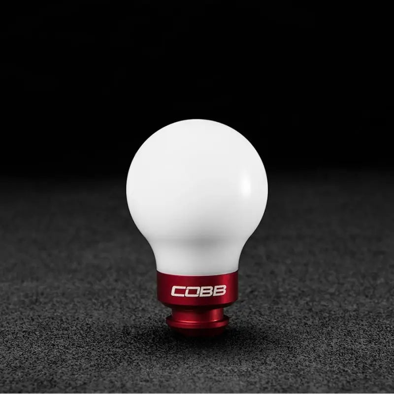 COBB 211350-W-RD Cobb Subaru 5-Speed COBB Knob - White w/ Race Red