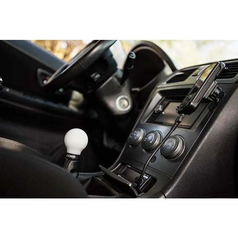 COBB 211350-W-BK Cobb Subaru 5-Speed COBB Knob - White Knob w/ Stealth Black