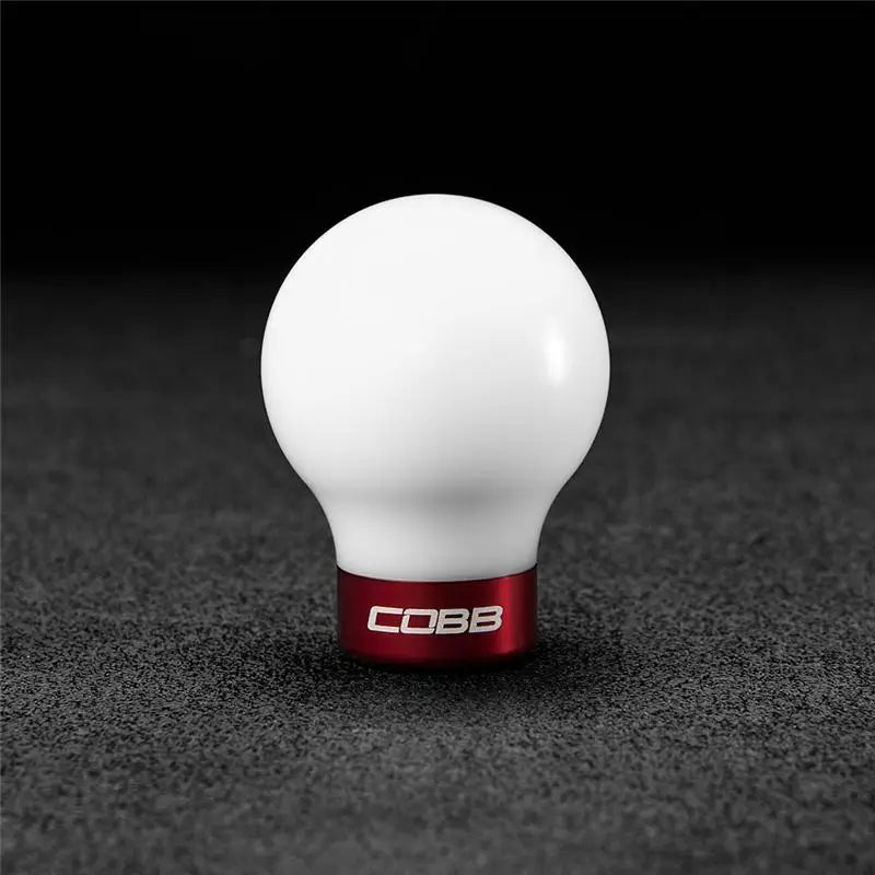 COBB 213350-W-RD Cobb Subaru 6-Speed COBB Knob - White Knob w/ Race Red