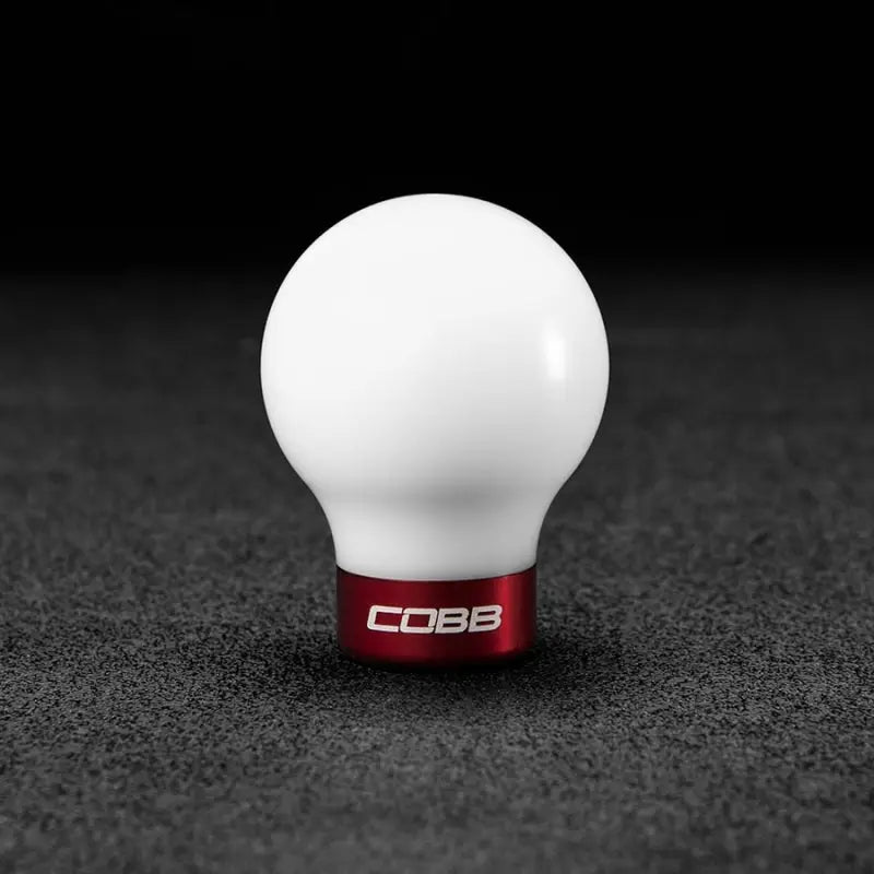 COBB 213350-W-RD Cobb Subaru 6-Speed COBB Knob - White Knob w/ Race Red