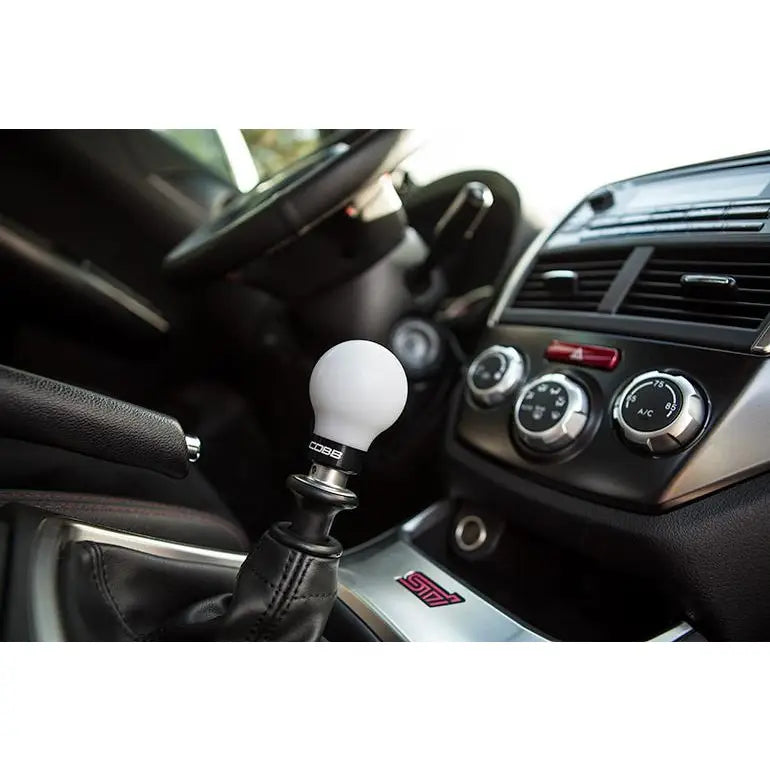 COBB 213350-W-BK Cobb Subaru 6-Speed COBB Knob - White Knob w/ Stealth Black