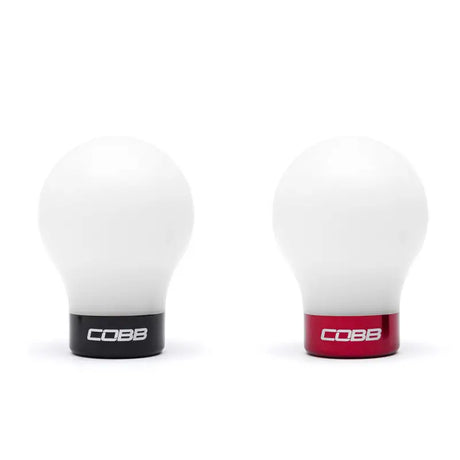 Cobb Subaru 6-Speed Weighted COBB Knob - White (Incl. Both Red + Blk Collars) - Truck & Automotive