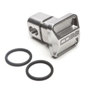 Silver metal block with two black rubber rings for Cobb Universal Clear Hitch Cover