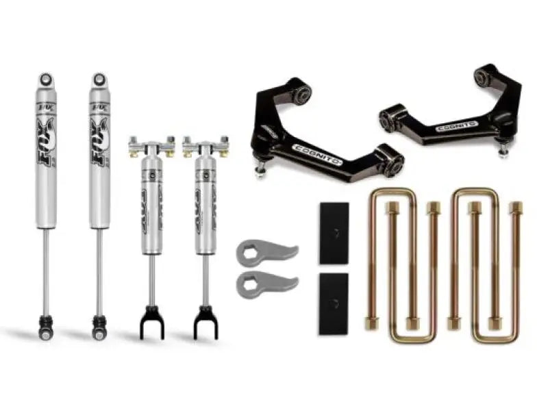 Cognito 20-24 Chevy Silv/Sierra 2500/3500HD 2/4WD 3in Perf Ball Joint Lvl Lift Kit w/ Fox PS 2.0 IFP - Cognito