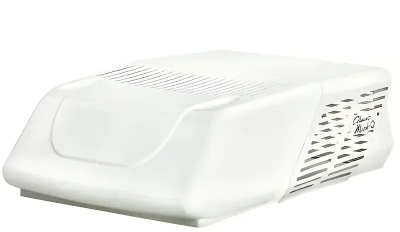 White rooftop air conditioner Coleman RVP for Ultimate Comfort with remote control