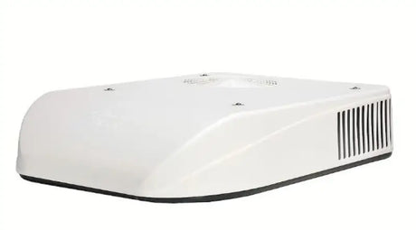 White rooftop air conditioner on Coleman RVP pump for better air circulation