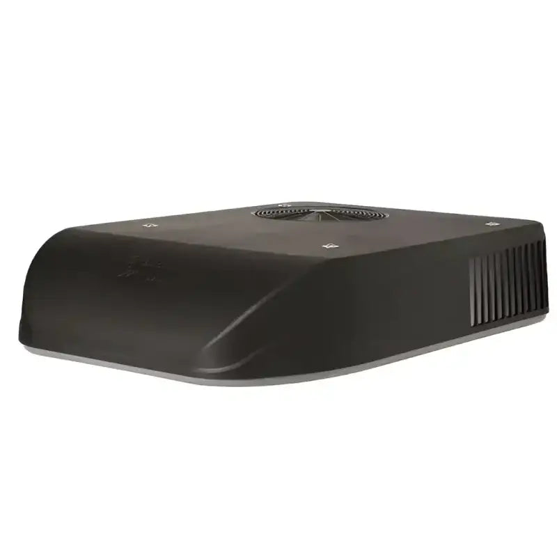 Black Coleman RVP Mach 8 Plus A/C with compact design and energy efficiency