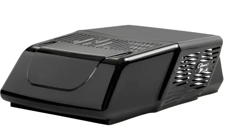 Black rectangular air purifier from Coleman RVP for ultimate comfort RV parts & accessories