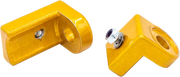 Yellow right-angle metal brackets with bolts for light mounts RV parts & accessories or truck parts