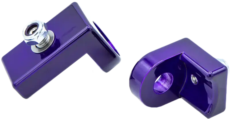 Purple L-shaped metal brackets with hardware for light mounts RV parts & accessories