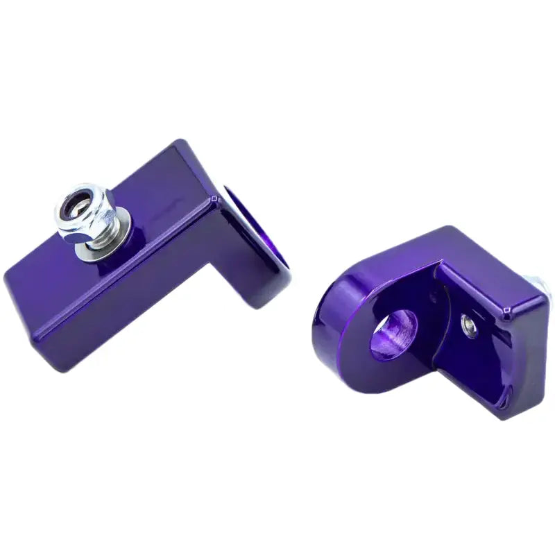 Purple L-shaped metal brackets with hardware for light mounts RV parts & accessories