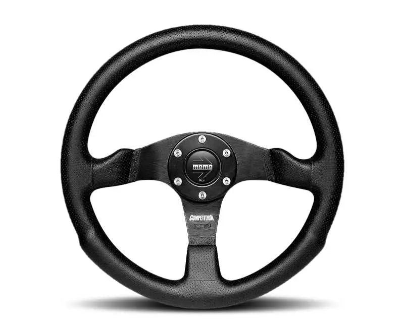 MOMO COM35BK0B Momo Competition Steering Wheel 350 mm - Black AirLeather/Black Spokes