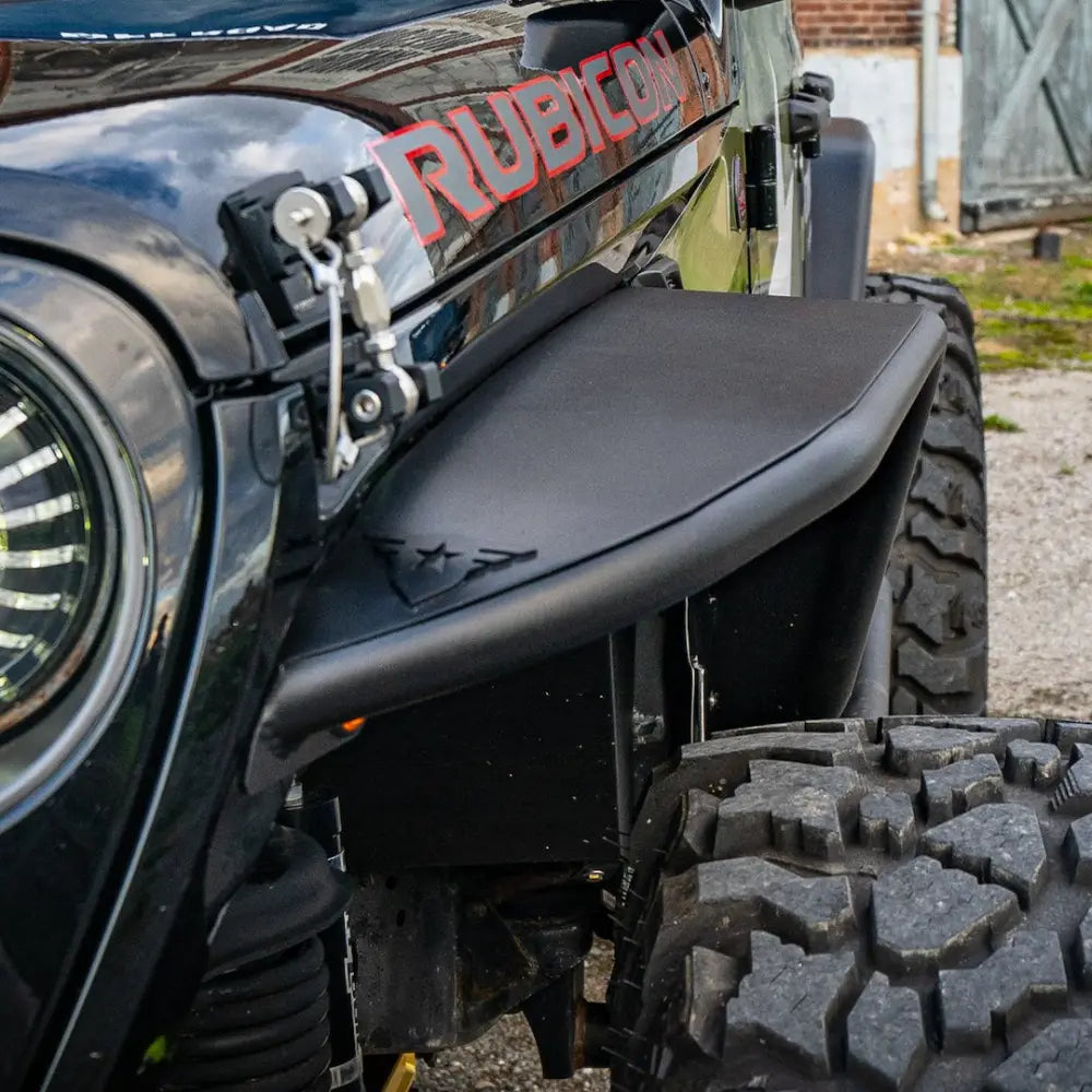 Combat Offrd Limited Lifetime Warranty Fender Flare 25-1076 - Black Jeep JL JLU Full Assault Alum