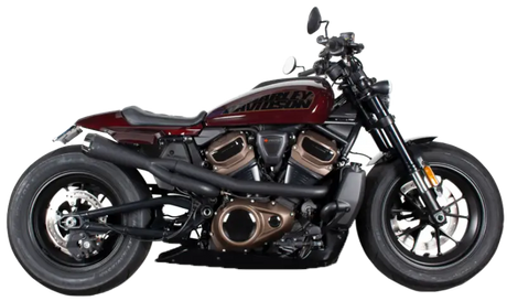 Comp S 2in1 Exh Sportster Black W/Cf End Cap