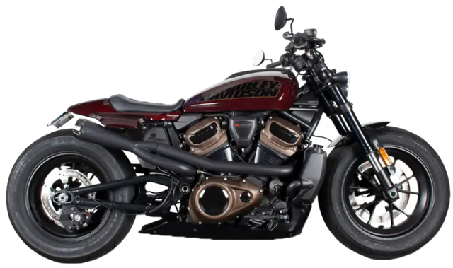 Comp S 2in1 Exh Sportster Black W/Cf End Cap