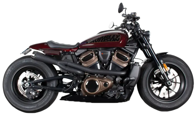 Comp S 2in1 Exh Sportster Black W/Cf End Cap