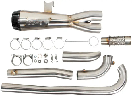Comp S 2in1 Exh Sportster Brushed W/Cf End Cap - Powersports
