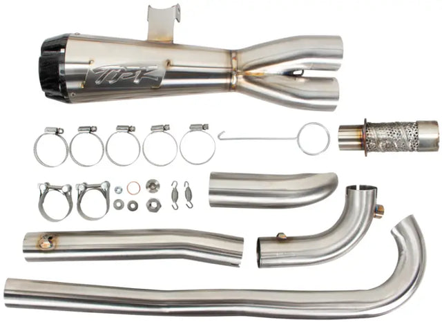 Comp S 2in1 Exh Sportster Brushed W/Cf End Cap - Powersports